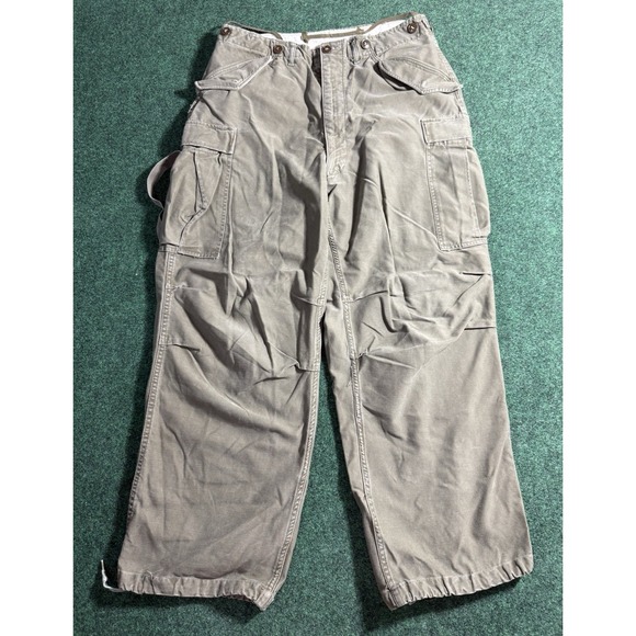 VTG M-1951‎ US Army Military 50s OG Field Trousers M51 Cargo Pants